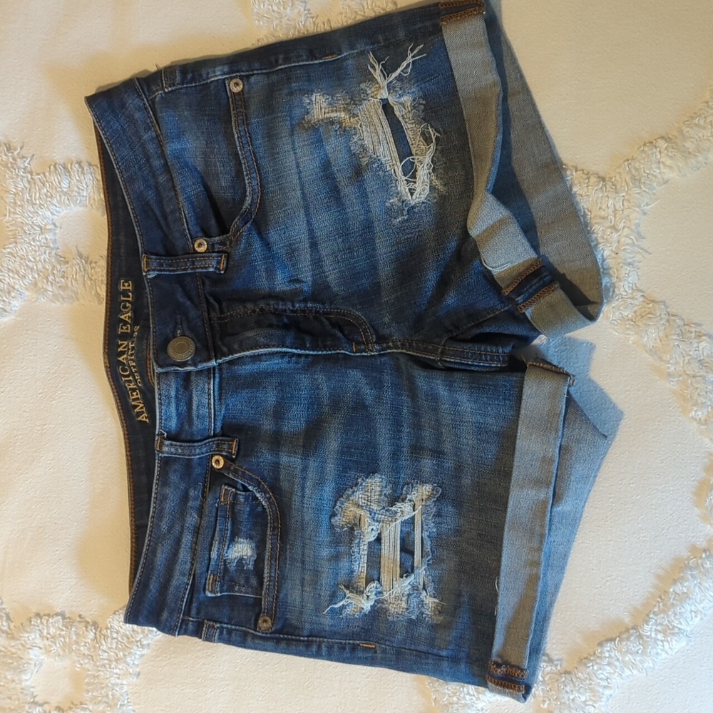 American Eagle Super Super Stretch X Jean Shorts, Size 8